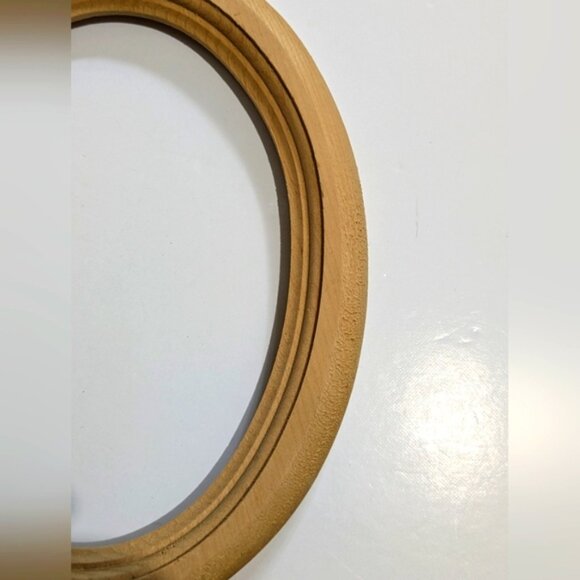 2 Natural Wood Oval Frames Arts & Craft Supplies Decorative CrOne Sizes-stitch - Picture 3 of 9